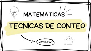 Tecnicas de Conteo PermutacionCombinacion Math con Jean [upl. by Cates]