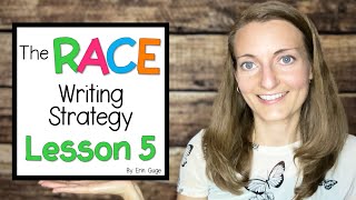 RACE Writing Strategy Lesson 5 Write R A and C [upl. by Zima377]