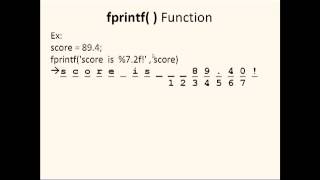 Octave Tutorial 17  Advanced InputOutput Part 1 fprintf [upl. by Georas]