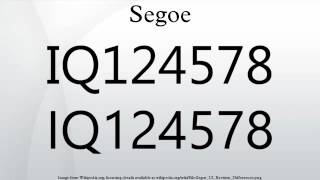 Segoe [upl. by Pamela]