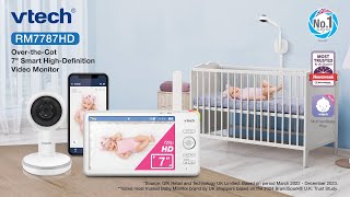 RM7787HD VTech 7inch smart HD WiFi overthecot video baby monitor [upl. by Brittne]