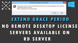 How to fix Remote Desktop Server License Expiration error in Windows Server 2020 or 2016 [upl. by Inol]