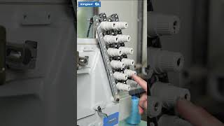 Kingtex MT 4500 – How to thread of Multineedle Chainstitch Machine [upl. by Tamiko42]