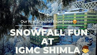 Our First Snowfall  IGMC Shimla [upl. by Allenrac]