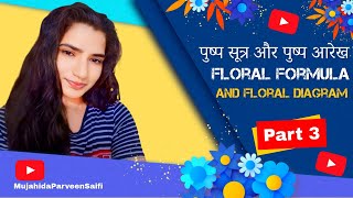 पुष्प सूत्र और पुष्प आरेख  Floral formula and floral Diagram  Part 3 [upl. by Odeen]