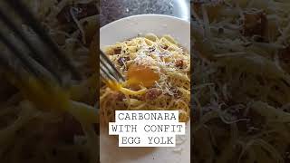 Authentic Spaghetti Carbonara with Confit Egg Yolk [upl. by Mariano87]