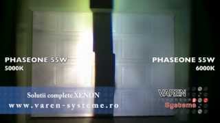 5000K vs 6000K  kit xenon 55W CANBUS quotPHASEONEquot GEN II [upl. by Anayt34]