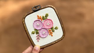 Hand Embroidery Flower Tutorial  Embroidery For Beginners❤️ Buttonhole Flower Embroidery  Gossamer [upl. by Stefa386]