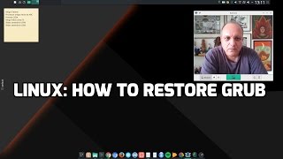 Linux How to restore GRUB [upl. by Benedicta]