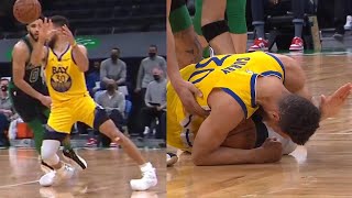 Steph Curry is furious after rolled his ankle  Warriors vs Celtics [upl. by Eittak]