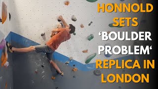 Alex Honnold recreates The Boulder Problem indoors at VauxWall with Louis Parkinson [upl. by Eecal]