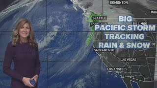 California Storm Watch Tracking seasons 1st big storm and where rain and snow will fall [upl. by Runkel893]