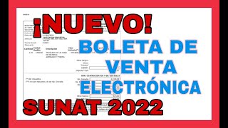 COMO EMITIR UNA BOLETA DE VENTA ELECTRÓNICASUNAT 2022 [upl. by Euridice]