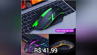 Teclado Semi Mecânico  Mouse Gamer 3200dpi Rgb R4199  R4699 httpssshopeecombrqgSOThNi [upl. by Eicyaj]