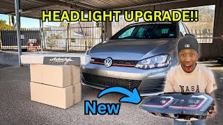 FINALLY UPGRADING MY GTI HEADLIGHTS [upl. by Frydman]