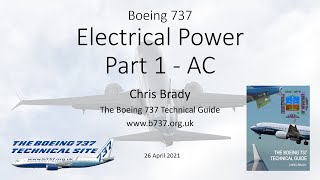 737 Electrics Part 1  AC Power [upl. by Naltiak]