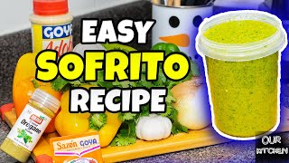 EASY SOFRITO RECIPE  DOMINICAN STYLE  Our Kitchen [upl. by Fadiman]