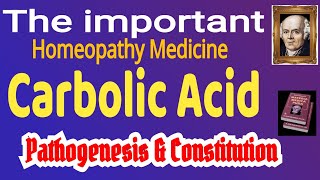 Pathogenesis amp Constitution of Carbolic Acid [upl. by Brandt]