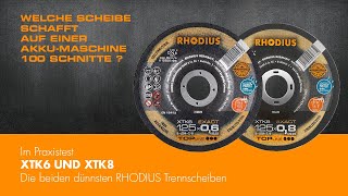 1 mm Es geht noch dünner RHODIUS Trennscheiben für den Winkelschleifer im Test [upl. by Barret59]