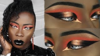 WAKANDA REALNESS  HALO CUT CREASE  GLOSSY BLACK LIP [upl. by Chivers]