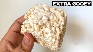 Extra Chewy Homemade Rice Crispy Treats  Marshmallows and Fluff  Bake with Bee [upl. by Ettezyl]