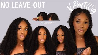 NO LEAVE OUT VPART WIG INSTALL  Viral Crochet Method  NO Lace NO Glue  UNICE HAIR [upl. by Hcnarb620]