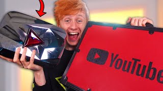 I got the 100 MILLION Subscribers RED DIAMOND Play Button [upl. by Keary243]