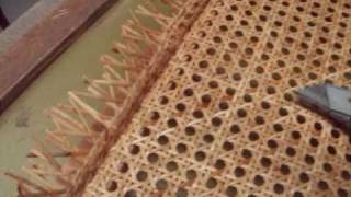 Chair Caning  How To  Prewoven Pt 2 [upl. by Natka]