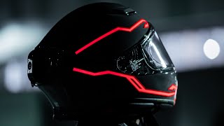 TRON Helmet First Look amp Install Motorcycle Helmet Light Mod [upl. by Shurlocke653]