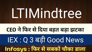 lti mindtree share latest news Infosys share latest news iex share latest news Infosys share news [upl. by Koralie]