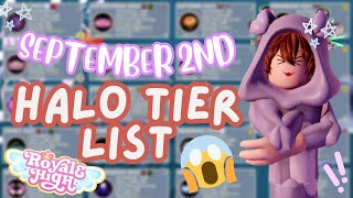 ROYALE HIGH HALO TIERLIST September 2nd [upl. by Adnilec]