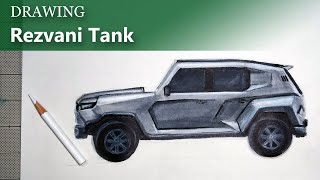 Rezvani Tank  Drawing Side View [upl. by Jabe327]