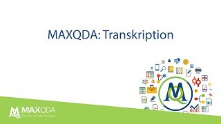 Transkribieren mit MAXQDA 2018 [upl. by Liss]