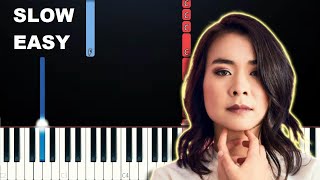 Mitski  Washing Machine Heart SLOW EASY PIANO TUTORIAL [upl. by Gibeon236]