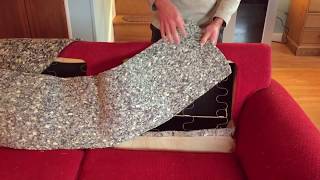 Remove those Attached Back Cushions Quickly  Slipcover Project Part 1 [upl. by Brawner]