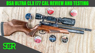 BSA ULTRA CLX 177 CAL REVIEW TESTING at 25 amp 50 YARDS Sweet airgun from across the pond [upl. by Retrop474]