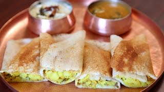 Masala Dosa Recipe  Popular South Indian Breakfast Recipe  Divine Taste With Anushruti [upl. by Chaney]