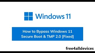 How to FIX TMP 2 0 amp secure boot windows 11  window 11 tpm 20 secure boot bypass full file method [upl. by Atinad392]