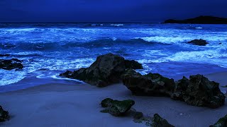 Fall Easily Asleep On The Beach  Regain Your Energy Overnight Sleeping With Ocean Sounds of Waves [upl. by Daj]