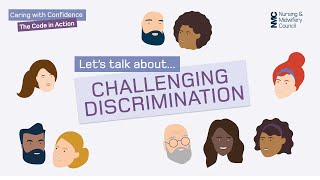 Lets talk about challenging discrimination  Caring with Confidence The Code in Action  NMC [upl. by Zanas425]