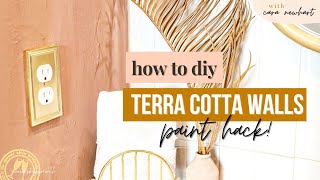 TERRA COTTA WALLS  diy painted wall texture  diy textured paint short [upl. by Aliuqehs255]