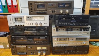 Testing 9 newly acquired cassette decks [upl. by Hedy]