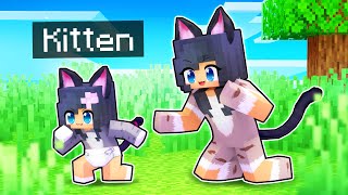 Teaching Baby The Kitten SECRET In Minecraft [upl. by Dlabihcra746]