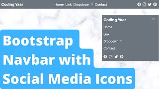 Bootstrap Navbar With Icons [upl. by Ruprecht]