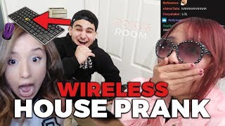 WIRELESS KEYBOARD HOUSE PRANK ft Pokimane amp LilyPichu [upl. by Yelyak]