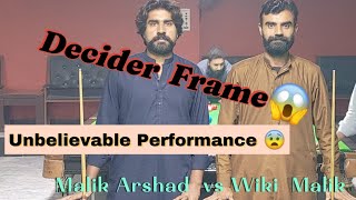 Malik Arshad vs Wiki Malik Decider Frame 😱 Unbelievable Performance By Both Players snooker [upl. by Ettelloc]