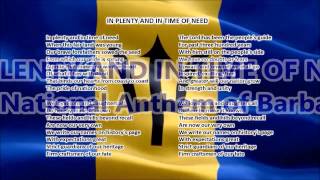 Barbados National Anthem IN PLENTY AND IN TIME OF NEED with music vocal and lyrics English [upl. by Keldon]