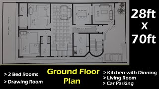 28 x 70 House Planning with  Full Details [upl. by Mayor]