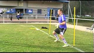 entrainement gardien but  exercice deplacement 7 goalkeeper training portero [upl. by Aitropal]