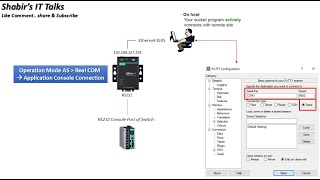 How to Configure Ethernet to Serial Converter MOXA NPORT Operation Mode as REALCOM [upl. by Kenton]